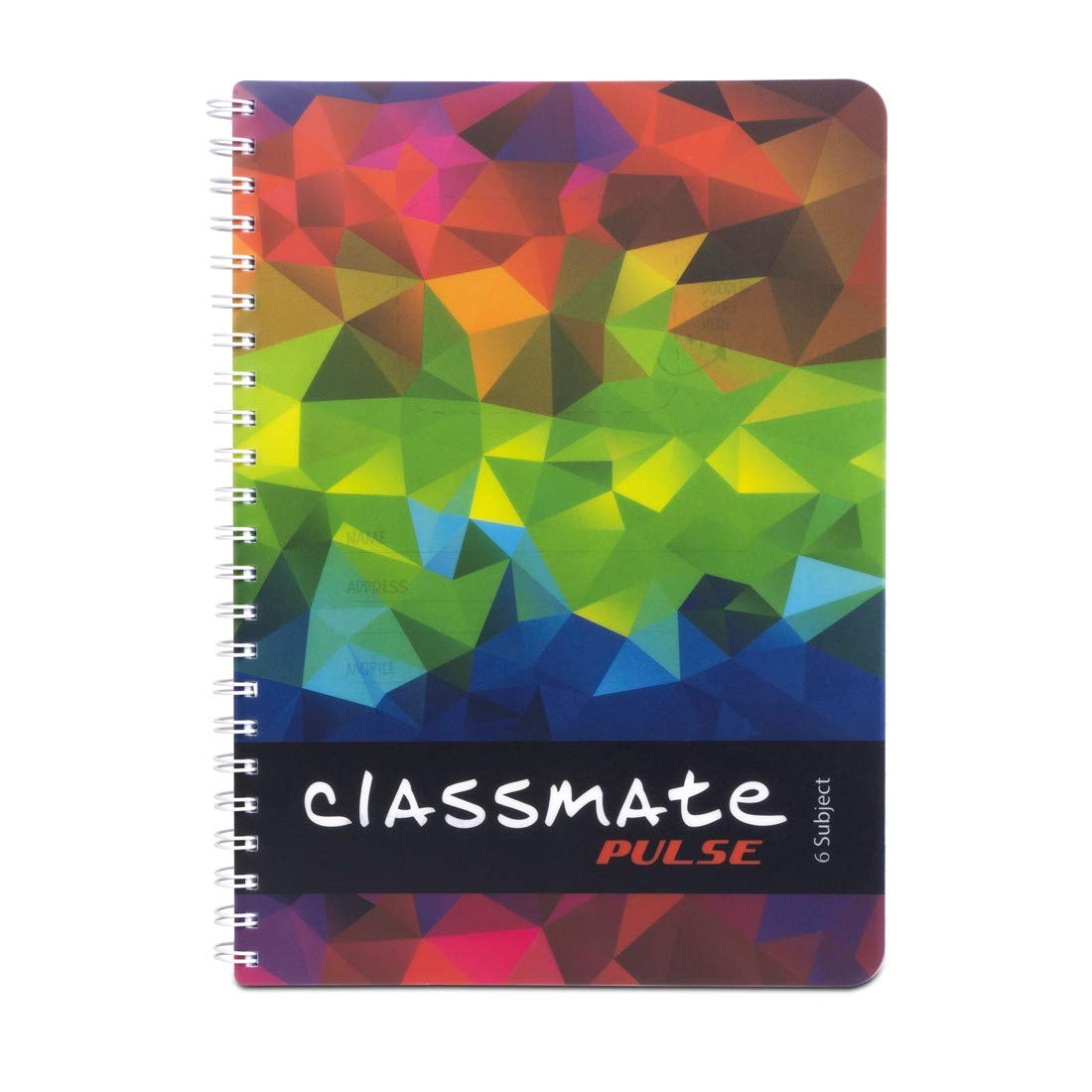 Classmate Soft Cover 6 Subject Spiral Binding Notebook, Single Line, 300 Pages