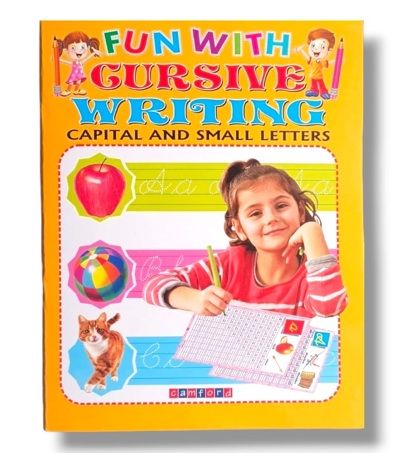 Fun With Cursive Writing Capital & Small Letters Practice Book for Kids ...