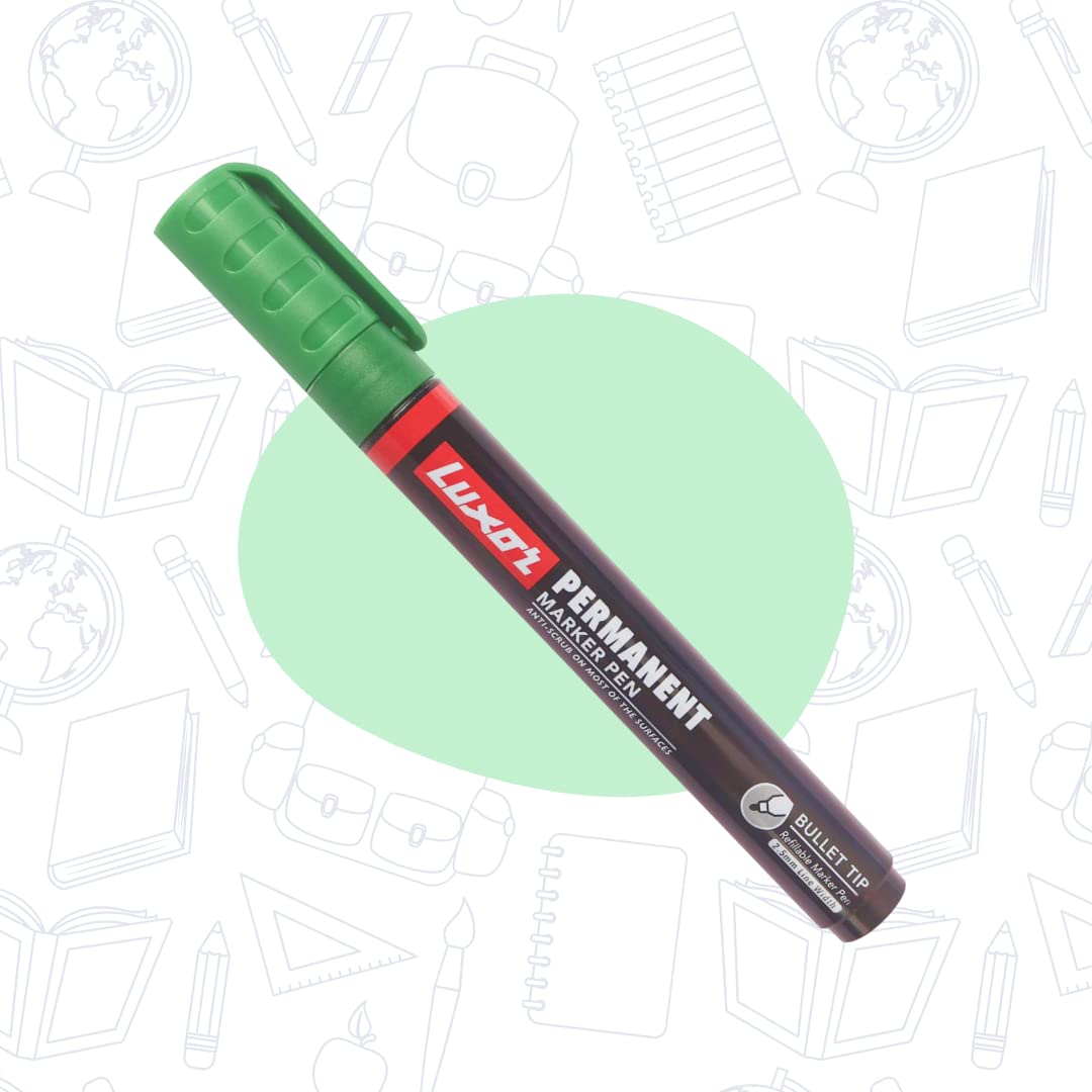 Luxor Refillable Permanent Pen Marker – Green (Pack of 1) | Buy Online ...