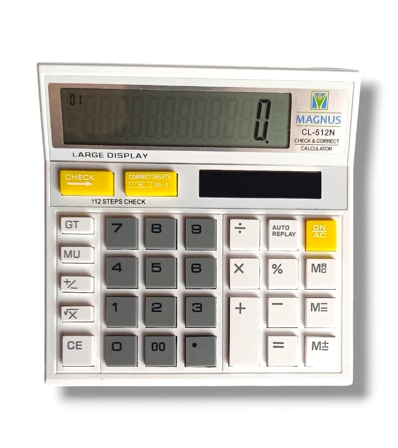 Magnus CL-512N Check & Correct Calculator (White) | Buy Online at Best ...