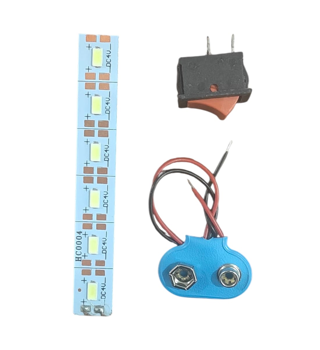 Project LED Light with Switch and Battery Connector | Pack of 2 | 6-LED ...