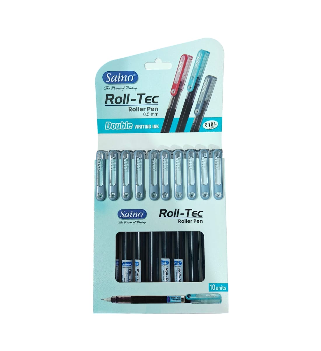 Saino Roll-Tec Free Ink System Roller Black Pen (Pack of 10) | Buy ...