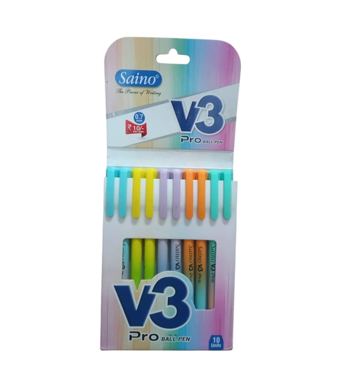 Saino V3 Pro Ball Pen - Blue Ink (Pack of 10) | Buy Online at Best ...