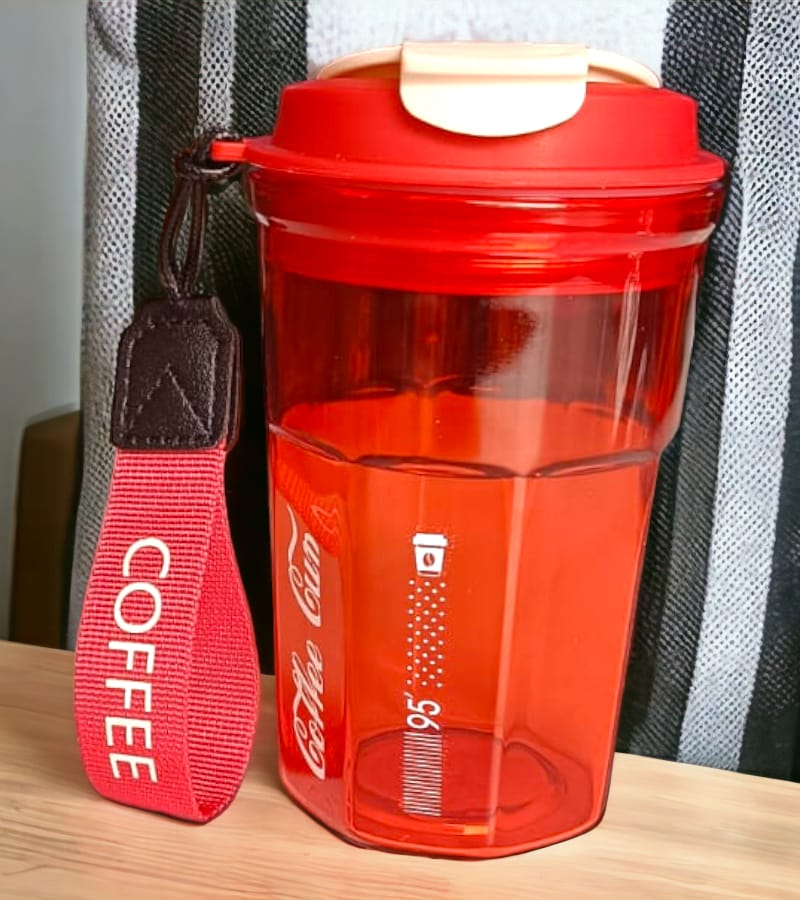 Transparent Sipper/Coffee Cup 400 ml - Red Color | Buy Online at Best ...