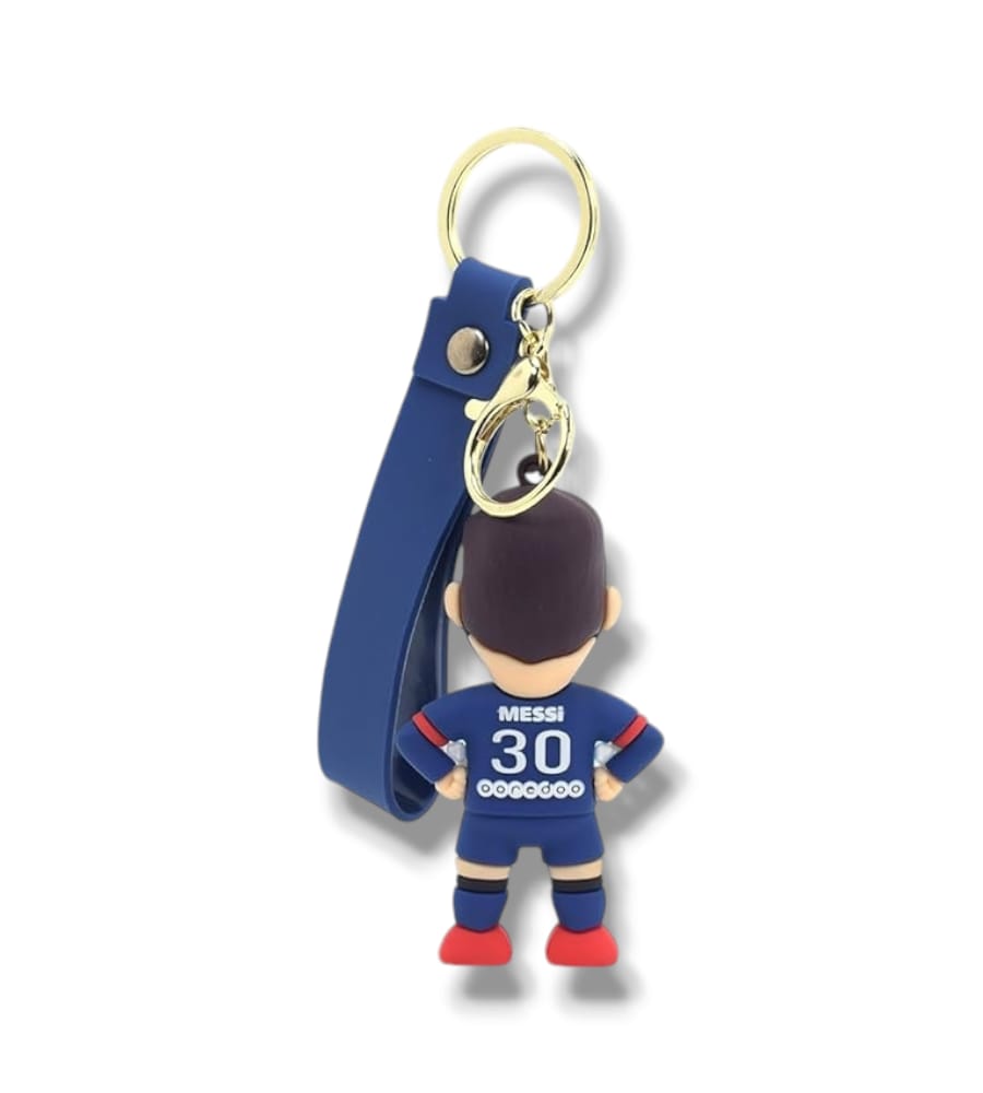 Messi Rakuten Blue Jersey 3D Rubber Keychain with Strap - Big Size Premium Quality Football Keychain view 3